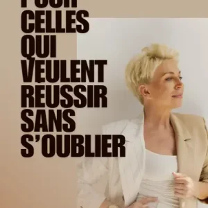 Couverture d’e-book « Travailler autrement — pour celles qui veulent réussir sans s’oublier », portrait d’une femme blonde en blazer beige, design noir/beige avec logo OPTIMIZ